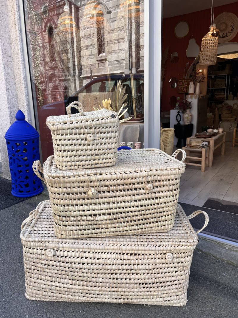 COFFRE EN FEUILLE DE PALMIER