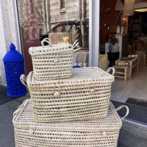 COFFRE EN FEUILLE DE PALMIER 80