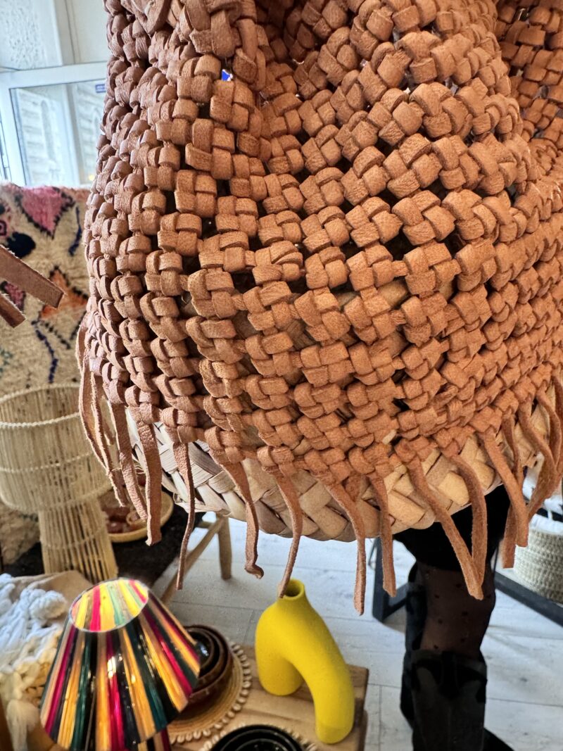 BESACE CUIR ET FEUILLE DE PALMIER – Image 4