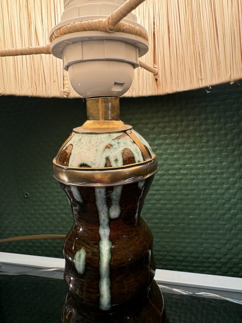LAMPE CÉRAMIQUE ET RAPHIA – Image 2