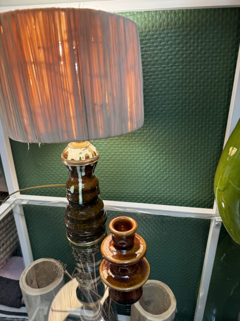 LAMPE CÉRAMIQUE ET RAPHIA