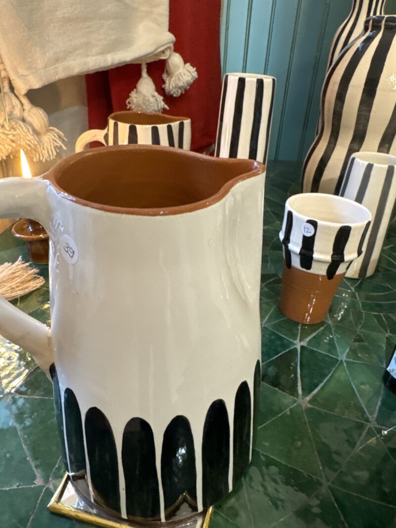 CARAFE RAYEE NOIR ET BLANC – Image 3