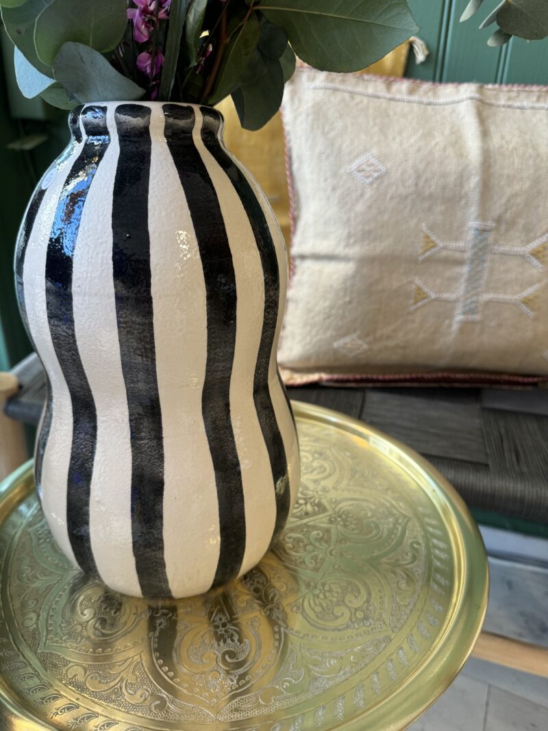 VASE RAYÉ NOIR – Image 5